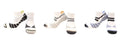 Socquettes Sans Couture Coton Écologique - Blanc (3 paires)