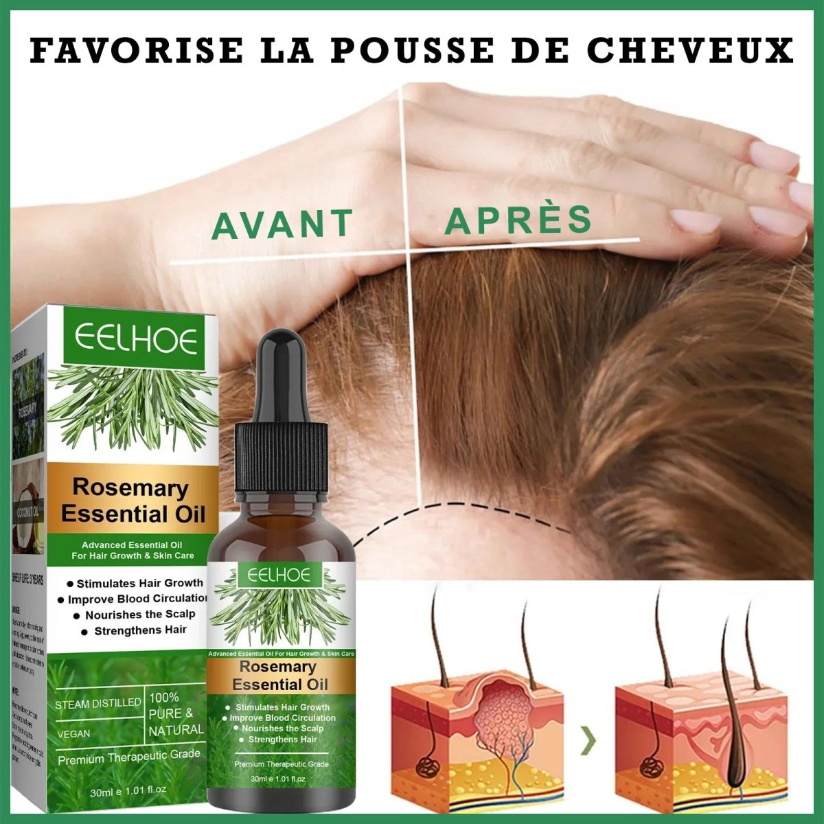 Élixir Concentré de Romarin pour Cheveux